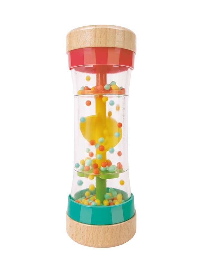 هيب لعبة قطرات المطر الخرزية لصنع صوت المطر  شهر فما فوق – لعبة حسية موسيقية قوس قزح للأطفال الرضع - Image 2