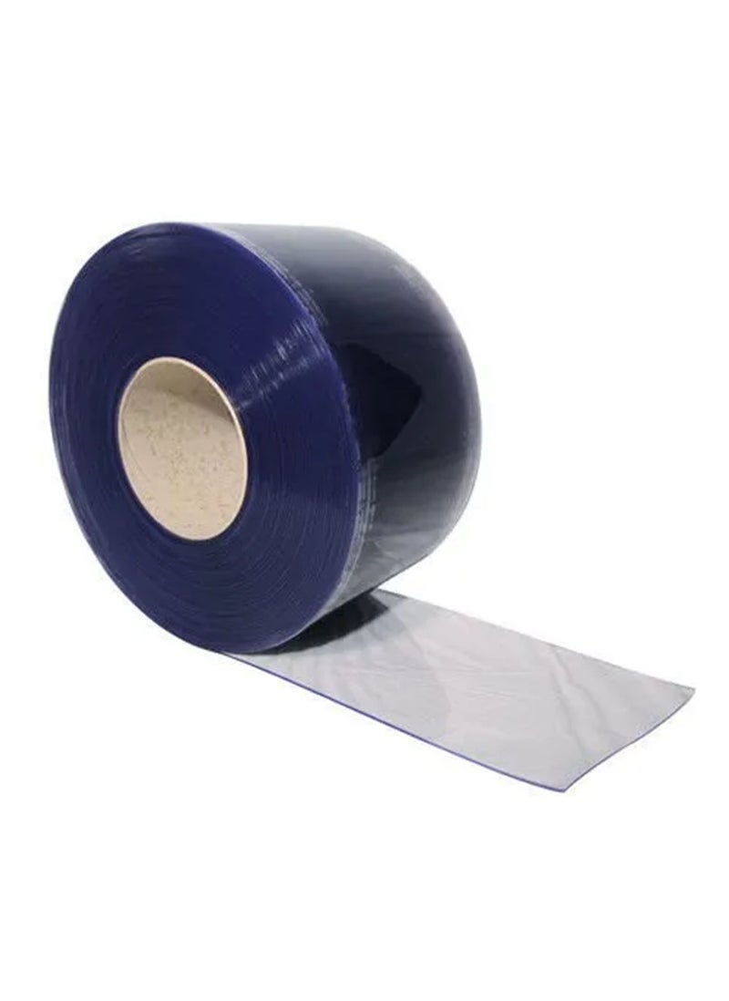 PVC Strip Curtain Doorway Drapery Indoor Outdoor Heat and Cold Insulation Transparent Blue 300mmx2mmx50m - Image 1