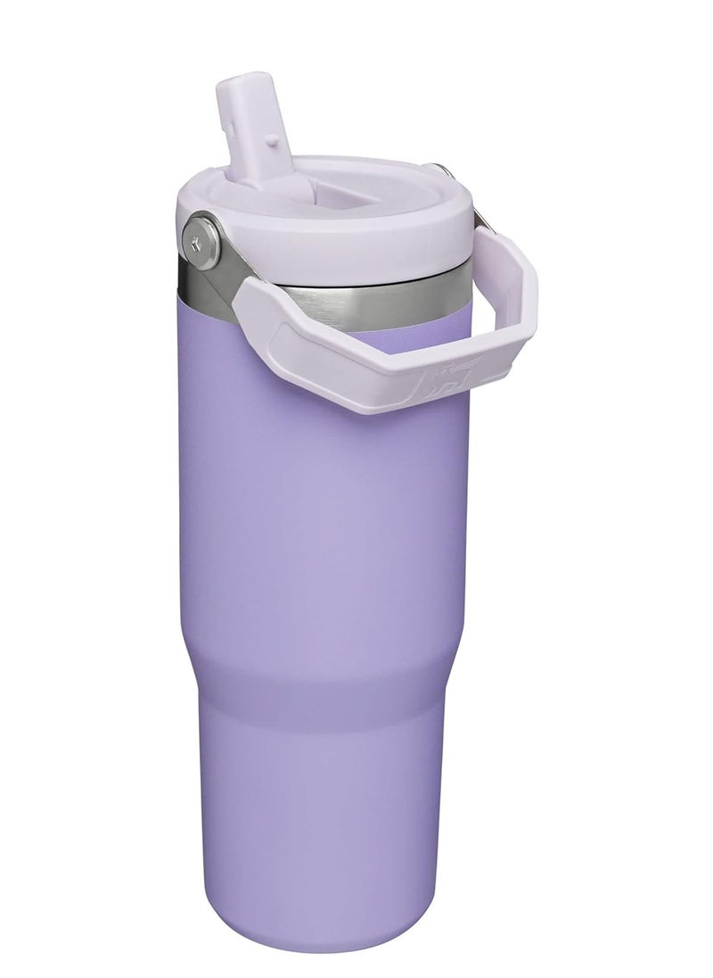 Stanley - STANLEY IceFlow Stainless Steel Tumbler with Straw - Vacuum Insulated Water Bottle for Home, Office or Car - Reusable Cup with Leak-Resistant Flip Straw, Keeps Drinks Cold for 12 Hours or Iced for 2 Days, 30 oz Lavender - Image 1