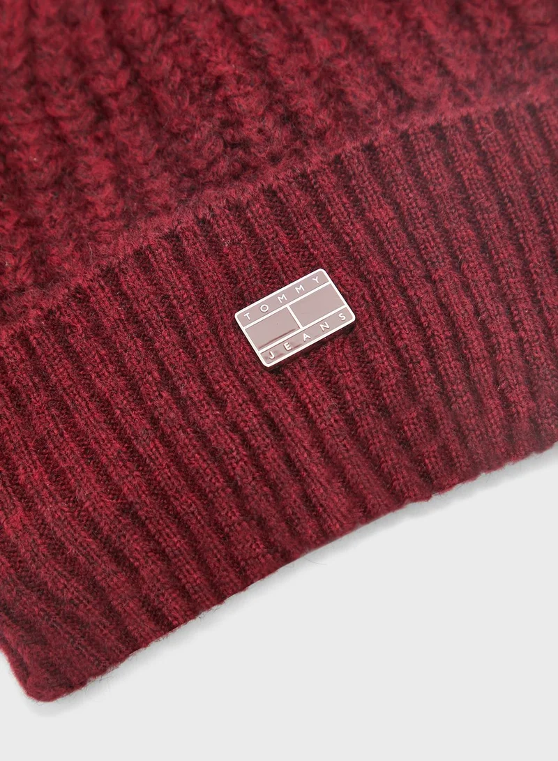 TOMMY HILFIGER Cosy Knit Ribbed Beanie