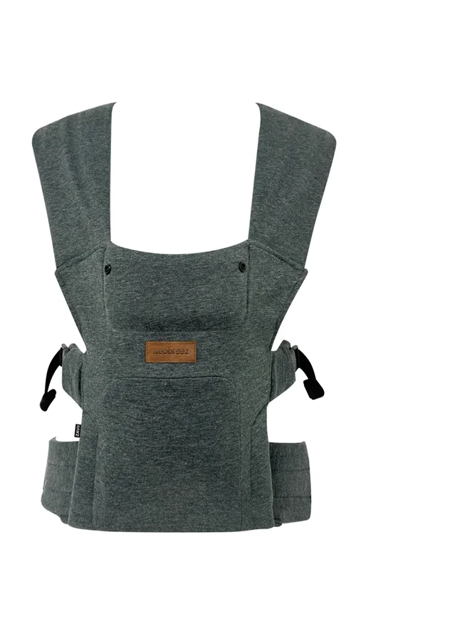 neobreez ZAVII 2-in-1 Convertible Baby Carrier for Newborns to Toddlers, Extra Soft&Ergonomic Baby Wrap with Head Support,  Detachable Privacy Hood&Saliva Bib, Lightweight, Adjustable Hip Carrier, 7–26 lbs, 3–12 kg