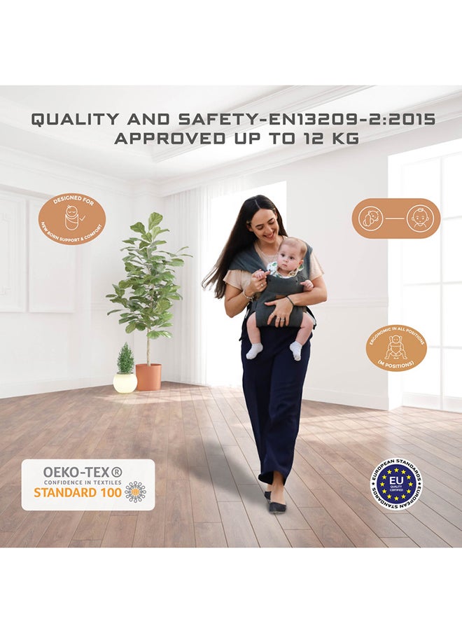 ZAVII 2-in-1 Baby Carrier for Newborns To Toddler, Head Support, Extra Soft And Ergonomic, Detachable Privacy Hood And Saliva Cotton Bib, Lightweight Easily Adjustable Hip Infant Carrier, 7-26lbs, 3-12kg