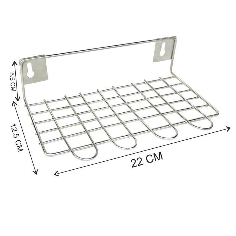 JISUN Stainless Steel Wall Mounted Ladle Hook Rail Wall Mounted Ladle Stand for Kitchen Silver Pack of 2  - Image 2
