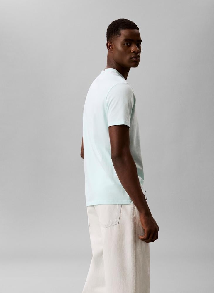 CALVIN KLEIN Textured Graphic Logo T-Shirt - Image 3