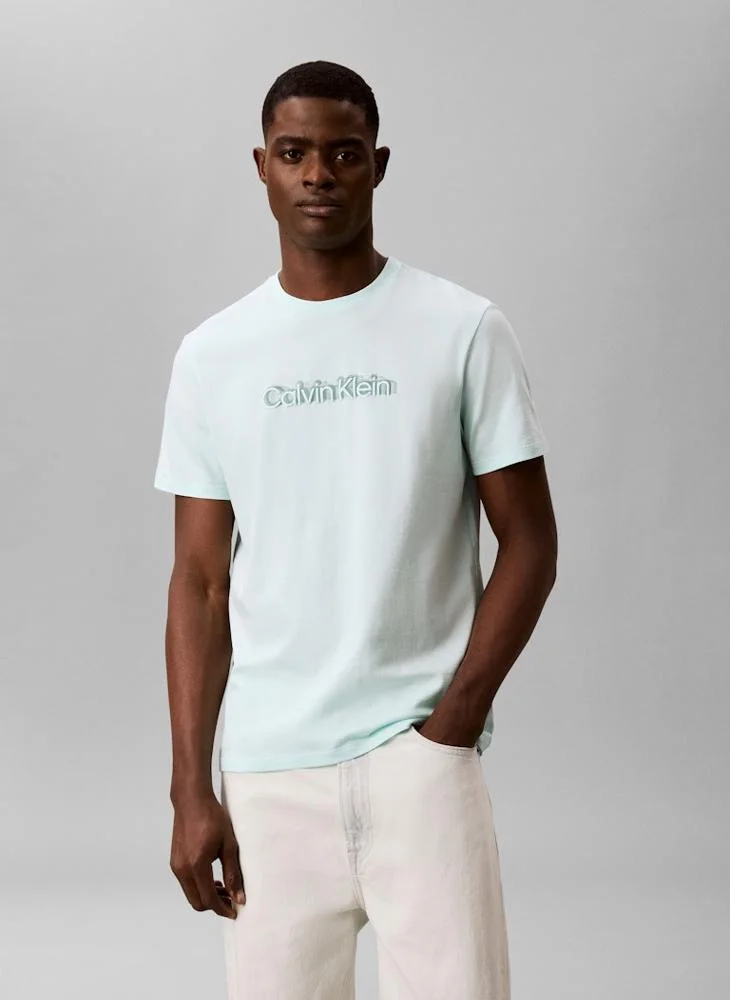 Calvin Klein Textured Graphic Logo T-Shirt