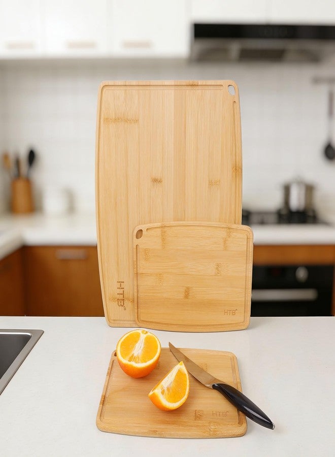 HTB Bamboo Cutting Board for Kitchen, Small Cutting Boards Serving Boards for Sandwich Cheese Fruit Meal Breakfast Home Lightweight Solid Mini Wooden Chopping Board 1 PCS - Image 5