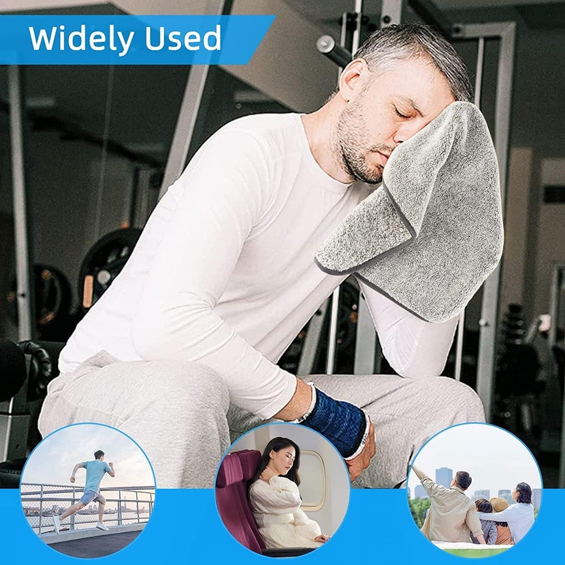 Clovis Quick Dry Hand Towel for Wash Basin Gym Sports Travel-Super Soft Microfiber Face Towel for Men & Women-75 x 35 CM (White) - Image 3