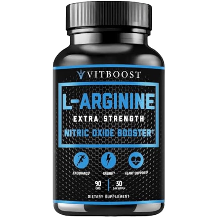VITBOOST L Arginine Capsules with L-Citrulline 1500mg - Nitric Oxide Booster for Stamina, Muscle, Energy & Vascularity - L-Arginine and Essential Amino Supplement for Extra Strength | 30 Days Supply | 90 Count - Image 1