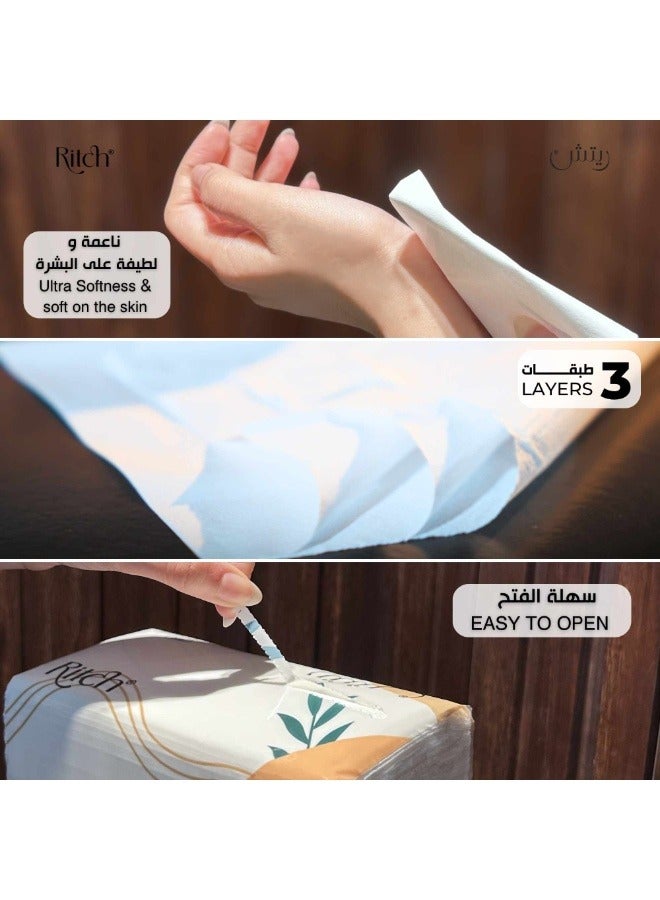 ريتش 8 عبوات منديل تحتوي كل واحده علي 600 منديل - Image 2
