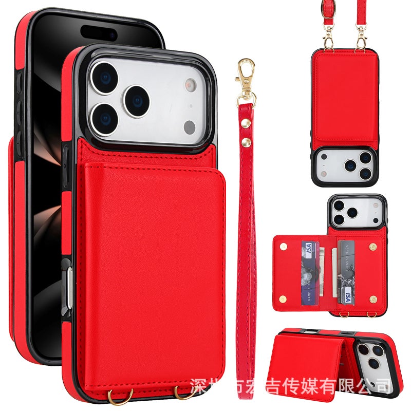 TPU Protective for iPhone XS Max with Kickstand and Card Holder in Red for School Days - Image 1
