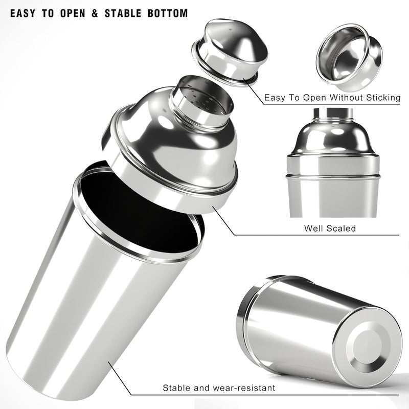 Eyes.sys Stainless Steel Professional Cocktail Shaker - 60 oz Large Drink Shaker with Strainer for Bartending - Margarita Mixer - Image 4