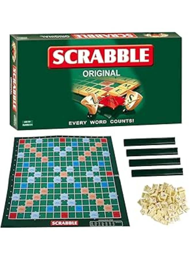 لعبة الكلمات المتقاطعة الكلاسيكية RocRow، ألعاب لوحية سكرابل، ألغاز تعليمية أصلية، مناسبة للكبار والعائلات والمراهقين والأطفال والمدارس والمسافرين (النسخة الإنجليزية)