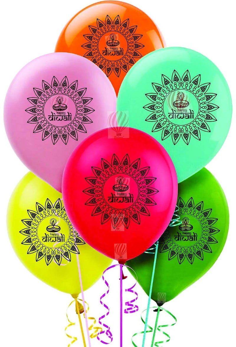 HK balloons Pack Of 31 Happy Diwali Decorations Printed Balloons With Happy Diwali Banner Decorations Set For Home Office Shop Diwali Festival Decoration and Celebration - Image 3