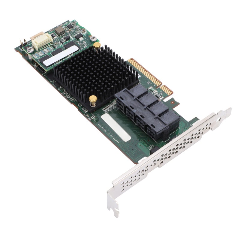 بطاقة ASR 71605 RAID بسعة 1 جيجابايت كاش وسرعة نقل 6 جيجابايت/ثانية وبها 4 منافذ SAS - بطاقة تحكم RAID عالية السرعة بواجهة PCIEx8 لبيئات العمل عالية الأحمال - Image 2