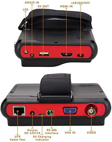 SGEF 【Upgrade】 Portable Wrist CCTV Tester,5'' LCD Monitor,HDMI in &VGA in,Camera Debugging Helper - Image 2