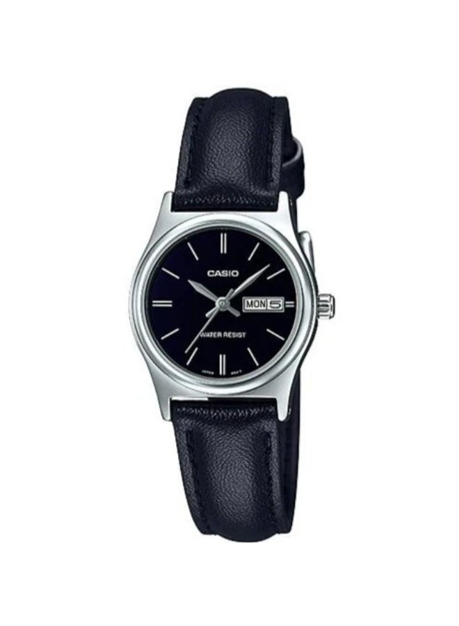 كاسيو ساعة كاسيو النسائية الجلدية التناظرية LTP-V006L-1B2UDF - Image 1