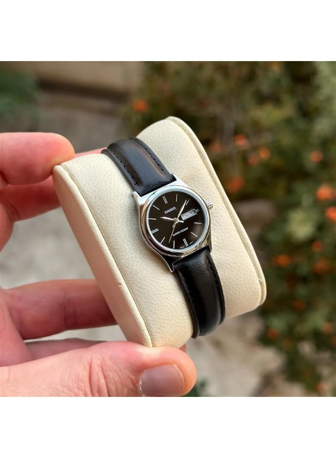 كاسيو ساعة كاسيو النسائية الجلدية التناظرية LTP-V006L-1B2UDF - Image 2