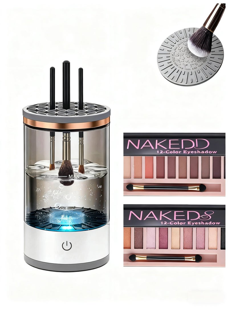 Limited Offer: The Ultimate Value Makeup Set | 2x Eyeshadow Palettes & Electric Brush Cleaner for Flawless Makeup & Easy Maintenance​ - Image 1