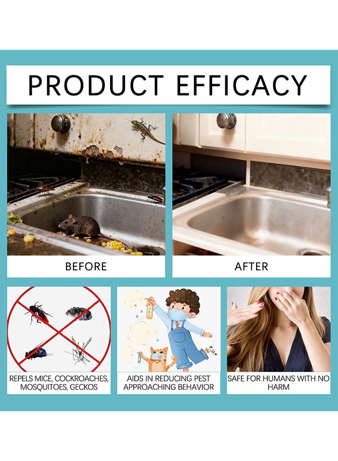 MOONSPRY Rats Repellent Spray, Rodent Repellent, 100% Natural Repel Mice, Outdoor Garden Mint Scented Rat Repellent Spray, Use To Prevent, Catch And Repel Rats, Eco-Friendly Mouse Repellent Spray Natural Non-Toxic, 120ml - Image 5