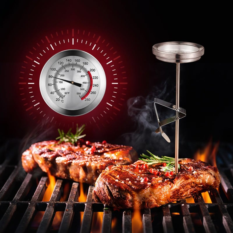 Cooking Temperature Probe and Meat Thermometer Stainless Steel Pointer BBQ Grill Thermometer for Deep Frying and Smoking Kitchen Use - Image 5