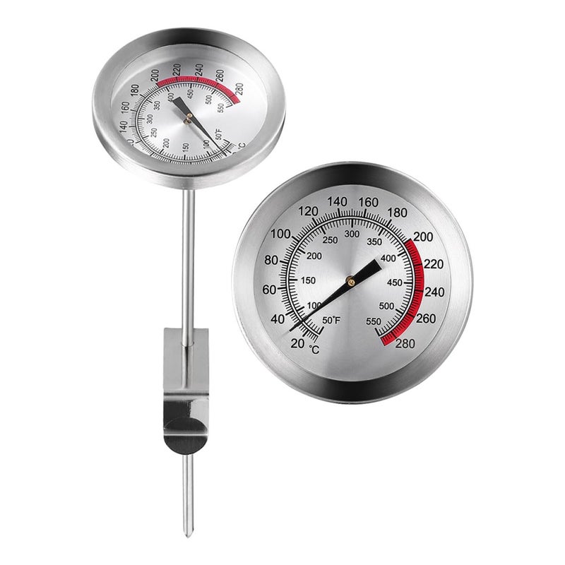 Cooking Temperature Probe and Meat Thermometer Stainless Steel Pointer BBQ Grill Thermometer for Deep Frying and Smoking Kitchen Use - Image 1