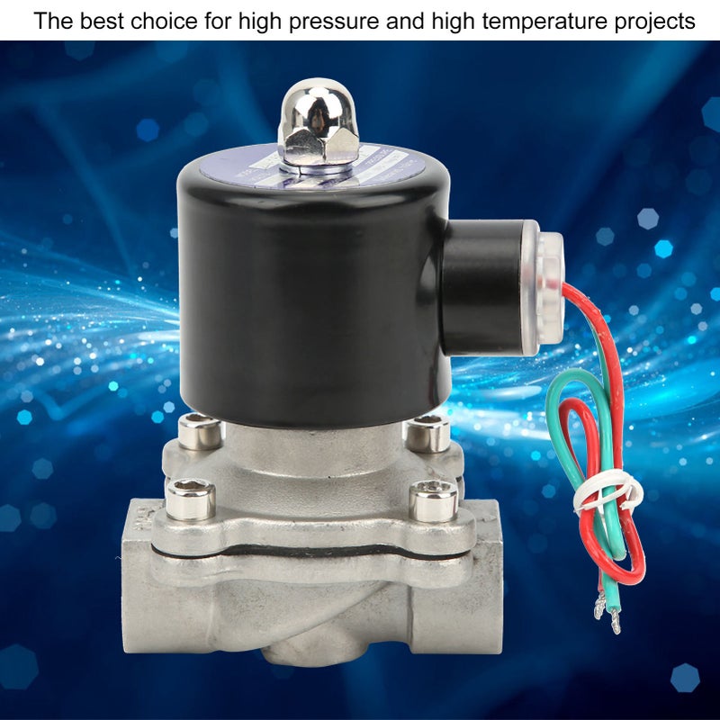 Solenoid Valve DirectActing Stainless Steel Normally Closed Industrial Supplies 2W16015B(DC 12V ) - Image 2