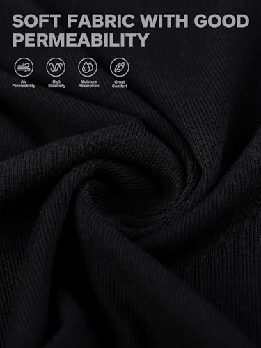 Cooraby 6 Pack Toddler Tank Top Kids Undershirts Soft Undershirt for Boys and Girls Black - Image 4