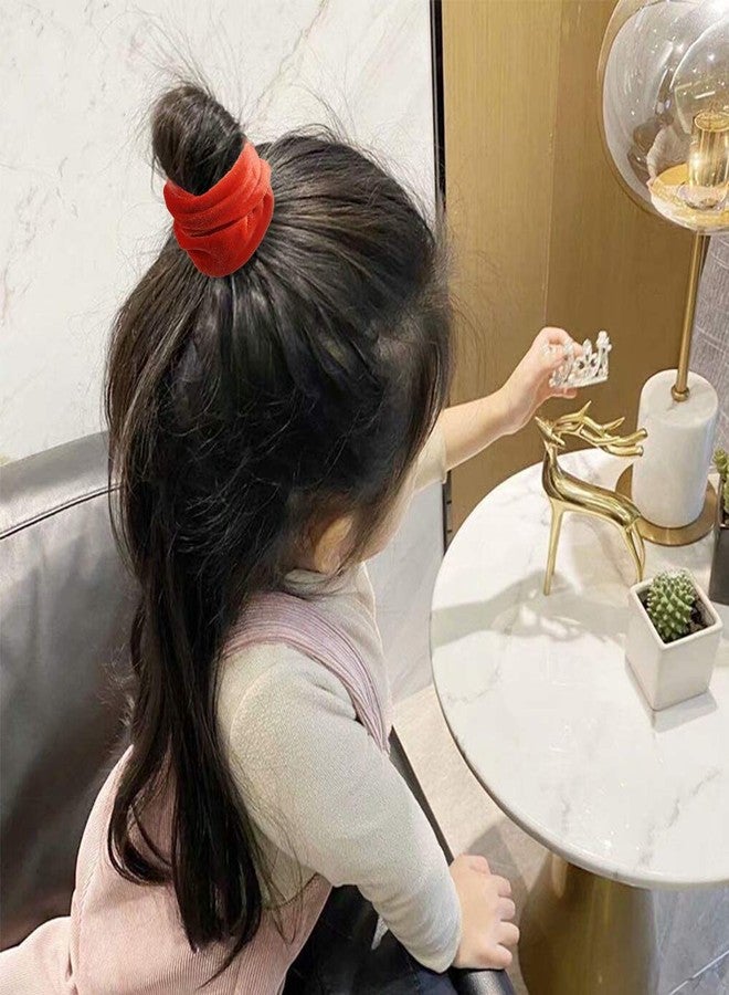 Didder 20 Pcs Hair Scrunchies Velvet Elastics Scrunchy Hair Ties Orange Soft Scrunchie Bobbles Ropes Scrunchie Solid color Hair Bands for Women Girls - Image 5