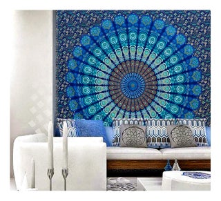 raajsee Turquoise Blue Tapestry Best Mandala Wall Hanging Bedding Tapestry For Bedroom AestheticSize TWIN 140 X 210 CMS - pzsku/Z8CC1BE78EFB9DDD8C093Z/45/1749491160/6f2e571a-726a-47b5-958e-05f6023744b5