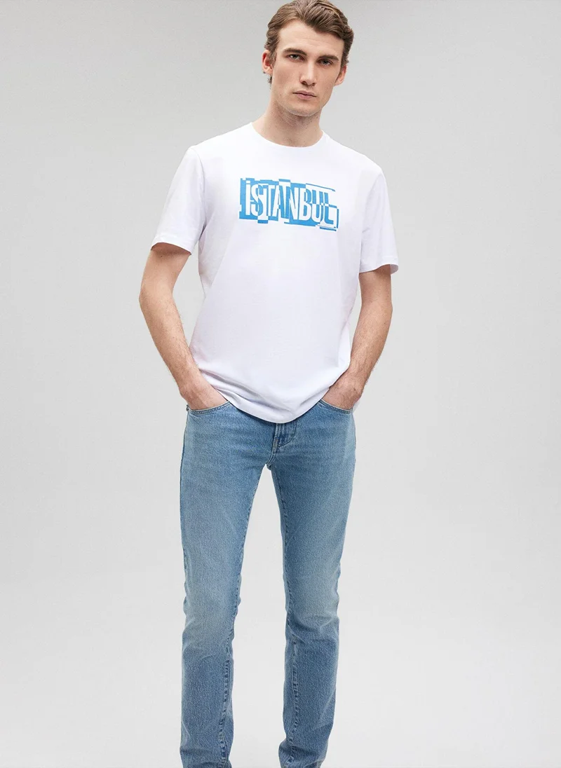 MAVI Ä°stanbul Printed White T-Shirt