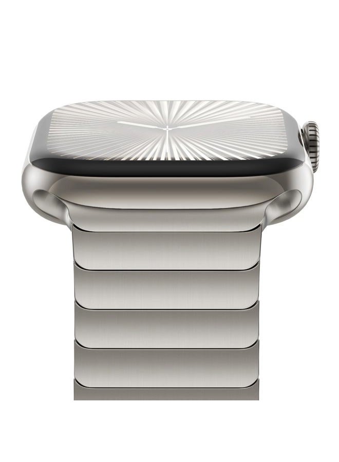 CHANCHY Men's Ultra Link Stainless Steel Metal with Folding Clasp Band for Apple Watch Series 8 7 6 5 4 3 2 1 SE (Titanium, 49mm 45mm 44mm 42mm) - Image 2