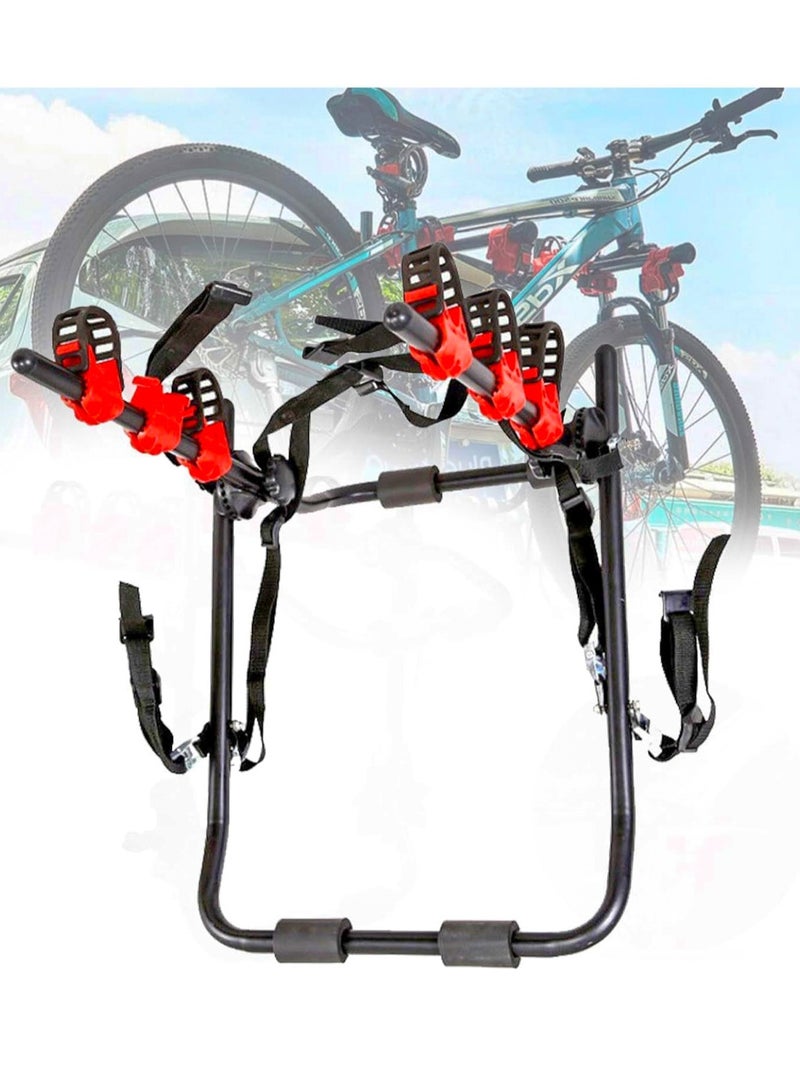 Ultra Heavy Duty 3-Bike Carrier Rack | Double Safety Folding Adjustable Bicycle Mount for Car, Truck & SUV | High Capacity Bike Transport Rack - Image 1