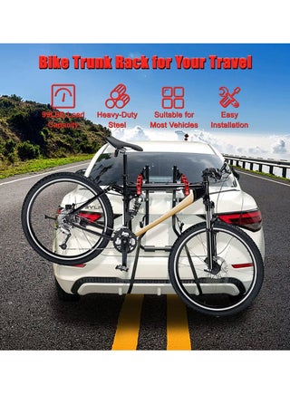 Ultra Heavy Duty 3-Bike Carrier Rack Double Safety Folding