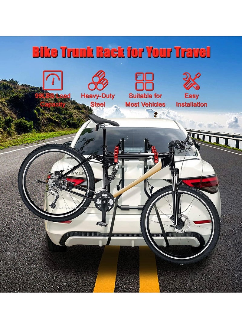 Ultra Heavy Duty 3-Bike Carrier Rack | Double Safety Folding Adjustable Bicycle Mount for Car, Truck & SUV | High Capacity Bike Transport Rack - Image 2