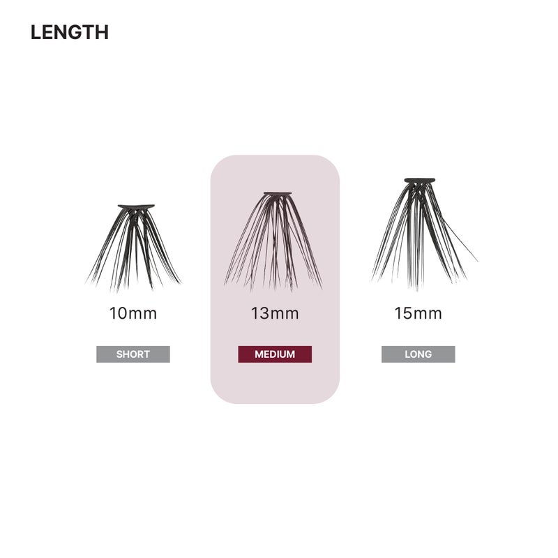 i.Envy i-ENVY 30D Extension Cluster Individual Lashes, Easy to Apply, Flat Tapered-End Root, Pre-fanned Volume Lashes, J Curl with Soft Fiber, Quick Application for Salon Quality & Result (Medium-56Clusters) - Image 5