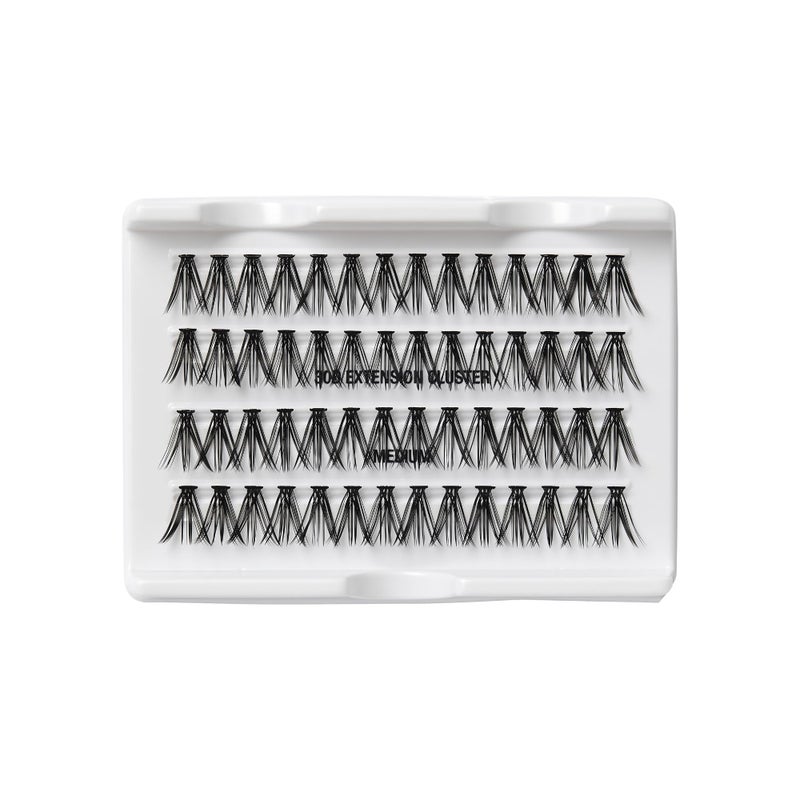 i.Envy i-ENVY 30D Extension Cluster Individual Lashes, Easy to Apply, Flat Tapered-End Root, Pre-fanned Volume Lashes, J Curl with Soft Fiber, Quick Application for Salon Quality & Result (Medium-56Clusters) - Image 2