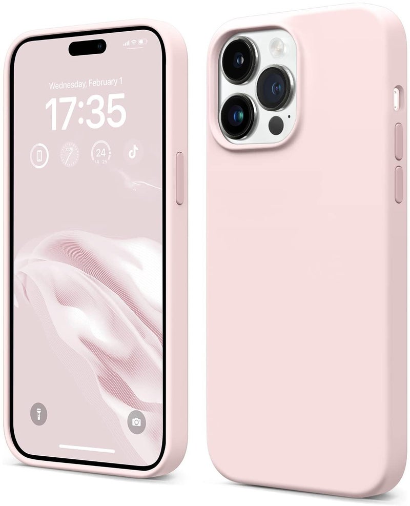 AOTESIER Shockproof Designed for iPhone 14 Pro Max Case, [Food Grade Silicone] [Military Drop Protection] with Anti-Scratch Lining Protective Phone Case for 14 ProMax, 6.7 inch, Chalk Pink - Image 1
