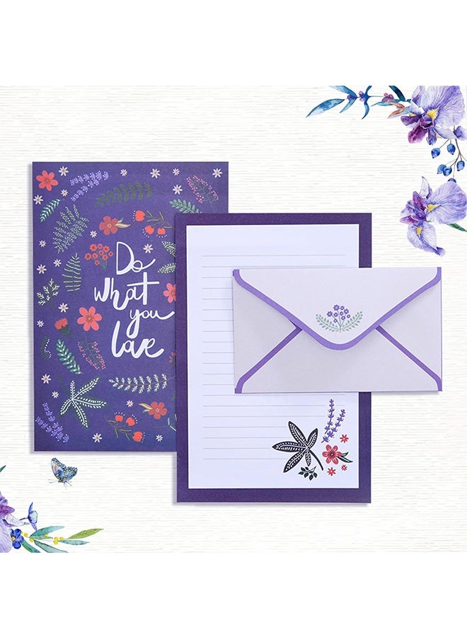 مجموعة الورق الثابت والأظرف 90S, مجموعة قرطاسية ورق الكتابة,10 أنواع مختلفة ورق قرطاسية الكتابة لطيف مجموعة الأحرف (60 ورق قرطاسية + 30 أظرف) - Image 4