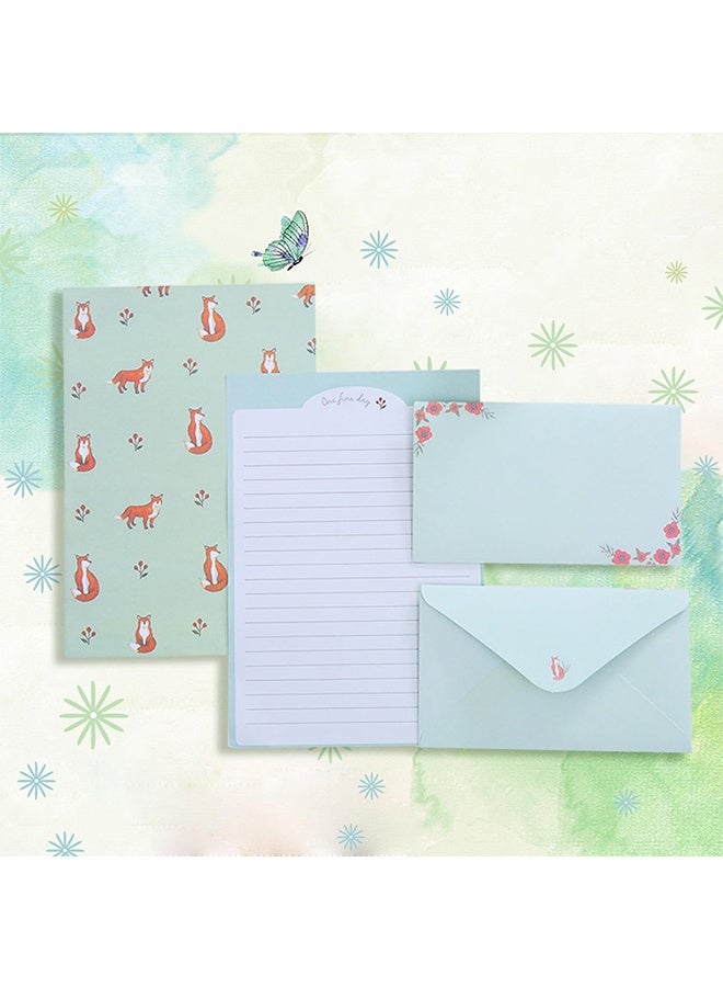 مجموعة الورق الثابت والأظرف 90S, مجموعة قرطاسية ورق الكتابة,10 أنواع مختلفة ورق قرطاسية الكتابة لطيف مجموعة الأحرف (60 ورق قرطاسية + 30 أظرف) - Image 3