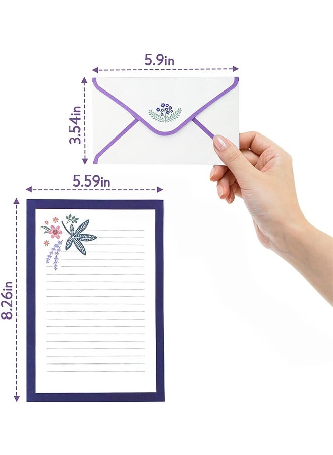 مجموعة الورق الثابت والأظرف 90S, مجموعة قرطاسية ورق الكتابة,10 أنواع مختلفة ورق قرطاسية الكتابة لطيف مجموعة الأحرف (60 ورق قرطاسية + 30 أظرف) - Image 2