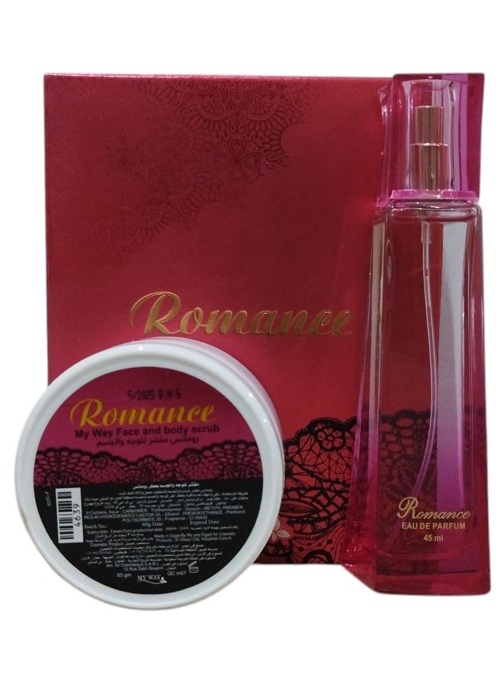My Way Romance Gift Set Of (Eau De Parfum 45ML&Face and Body Scrub 50GM) For Women - Image 1