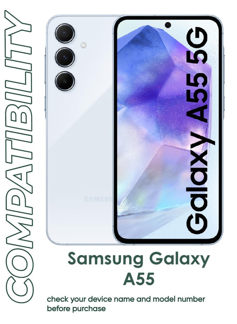 ACLIX 3 Pieces Antistatic ESD Dustproof Premium Quality High Definition Tempered Glass Screen Protector Designed For Samsung Galaxy A55 - Image 3