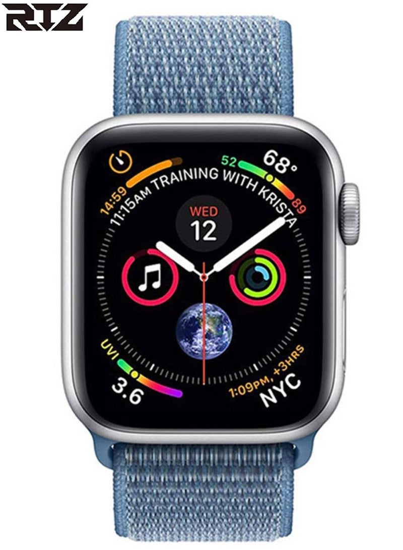 RTZ Replacement Nylon Straps For Apple Watch 42/44/45/49 mm Blue - Image 3