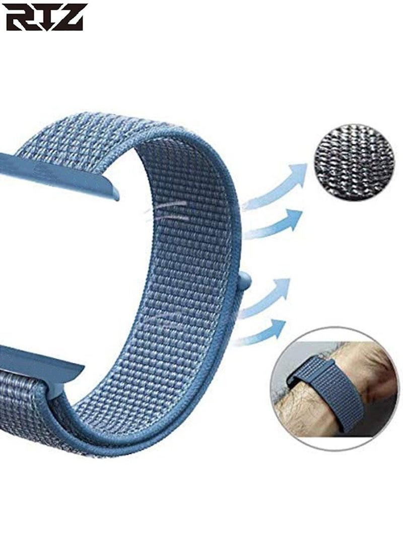 RTZ Replacement Nylon Straps For Apple Watch 42/44/45/49 mm Blue - Image 2