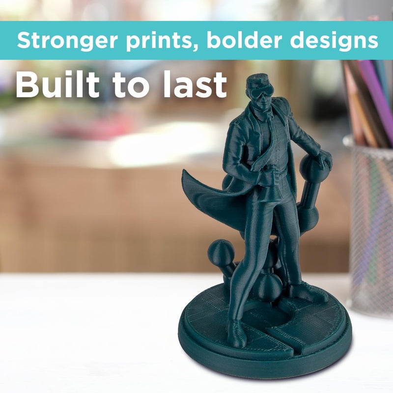 polymaker خيوط PLA PRO 1.75 مم 1 كجم، قوي وعالي الصلابة باللون الأزرق-الأخضر لخيوط الطباعة ثلاثية الأبعاد، خيوط طابعة ثلاثية الأبعاد PolyLite PLA PRO 1.75 مم، الطباعة مع معظم الطابعات ثلاثية الأبعاد - Image 2