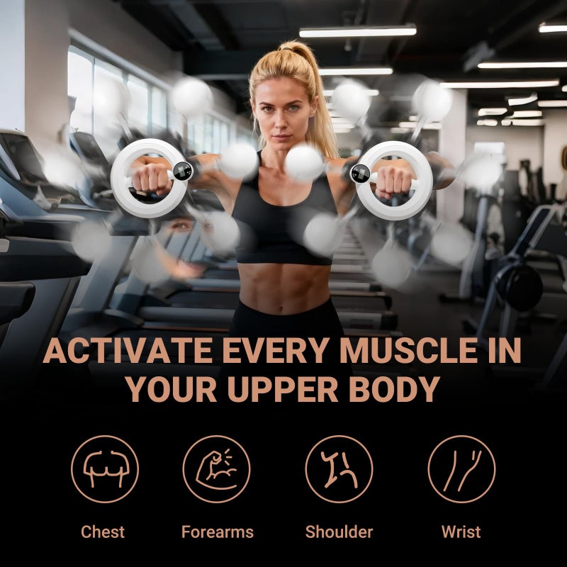 Ann Katy 360Â° Hand-Crank Forearm Trainer for Women & Men â€“ Arm, Wrist,Shoulder & Chest Workout Equipment for Home Gym,Strength Training & Fitness Exercise - Image 2