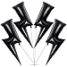 Deekin 4 Pcs 45 Inch Lightning Balloons Bolt Foil Party Large Flash Foil Lightning Bolt Shape Balloons for Birthday Wedding Baby Shower DecorationsBlack - Image 2