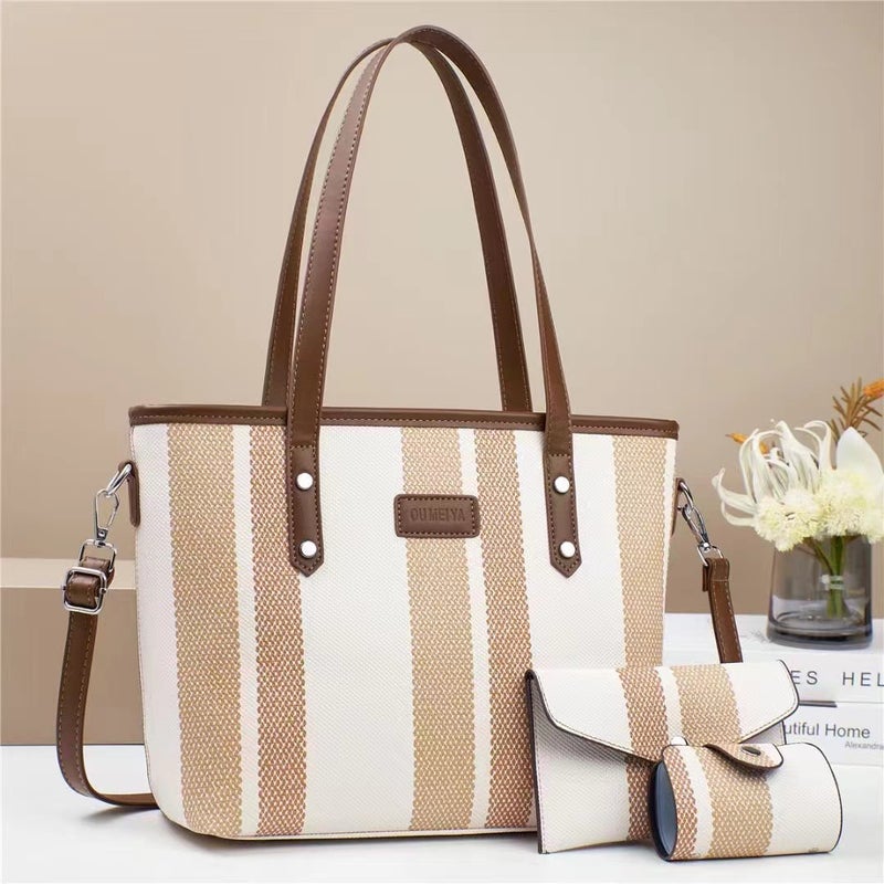 New Contrast Color Mother And Mother Canvas Joker Bag Crossbody Bag Personalized Women'S Bag Handbag Fashion Trendy Shoulder Bag - Image 2