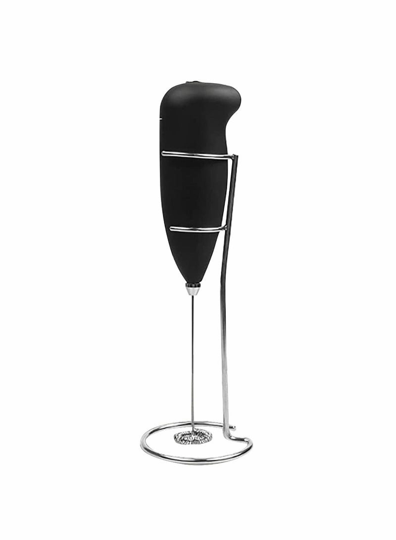 واي آند دي Milk Frother With Stand, Handheld Egg Mixer Whisk, Foamer Frother, Mini Blender for Coffee, Frappe, Latte, Matcha, Budget - Black - Image 2
