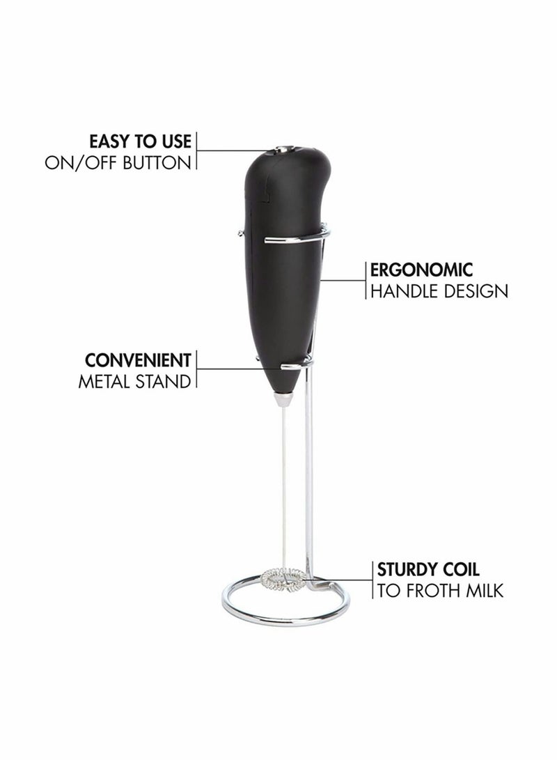 واي آند دي Milk Frother With Stand, Handheld Egg Mixer Whisk, Foamer Frother, Mini Blender for Coffee, Frappe, Latte, Matcha, Budget - Black - Image 5